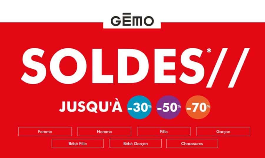 Soldes Gémo : chaussures, vêtements et sacs démarqués jusqu’à moins 70%