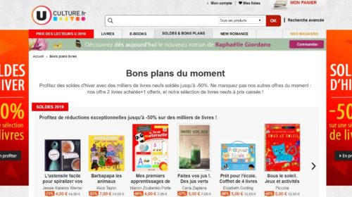 Soldes UCulture 50% sur une large sélection de livres ainsi que BD 4,99€