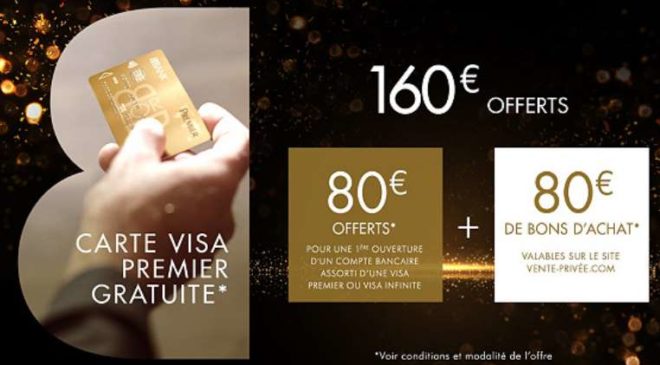 Vente privée BforBank 80€ offerts 80€ de bon d’achat vente privée