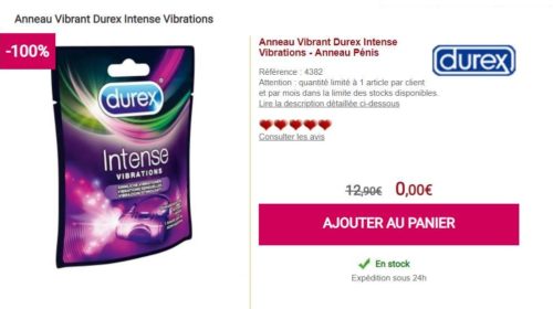 anneau vibrant Durex Intense GRATUIT