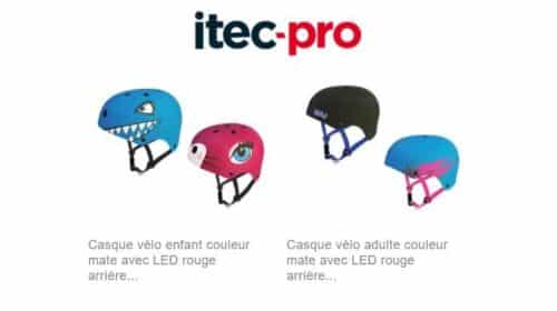 casque de vélo enfant ou adulte avec LED arrière