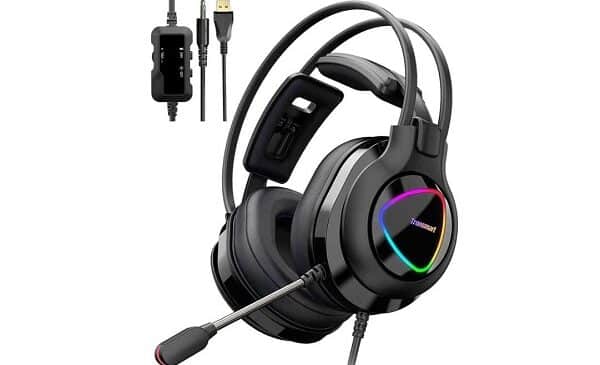 casque gaming avec micro, télécommande sur câble et led tronsmart alpha