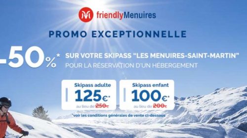 hébergement d’une semaine de ski aux Menuires