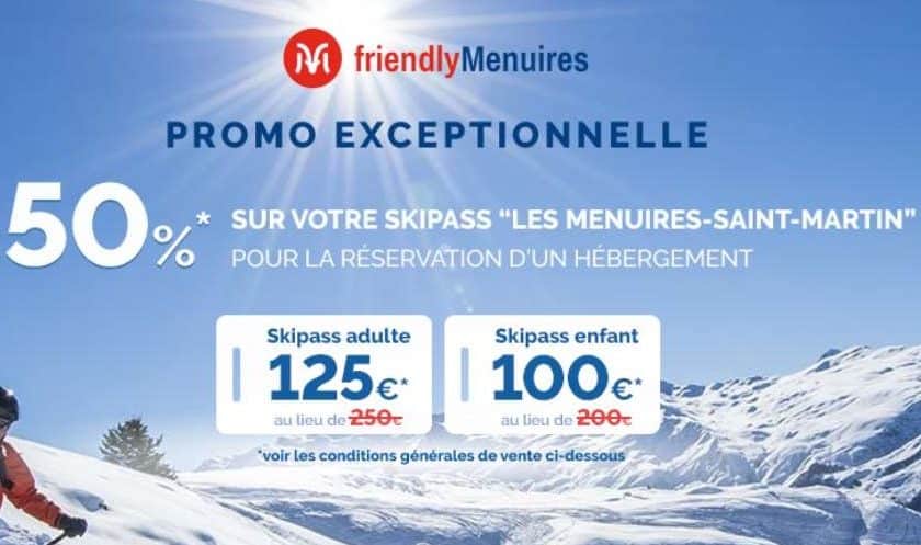 hébergement d’une semaine de ski aux Menuires