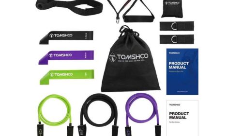 kit fitness 14 pièces bandes de résistance, ancres de porte, poignées Tomshoo