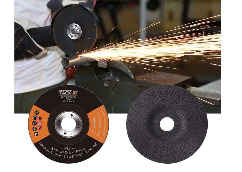 lot de 10 disques à tronçonner pour meuleuse 125 x 2,5 mm Tacklife PCW3