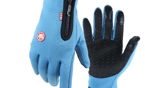 paire de gants polaire avec empiècement et touché tactile