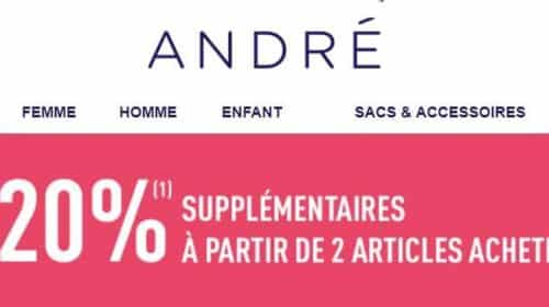 réduction en plus sur les soldes André