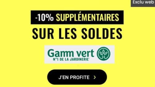 remise supplémentaire sur les soldes Gamm Vert