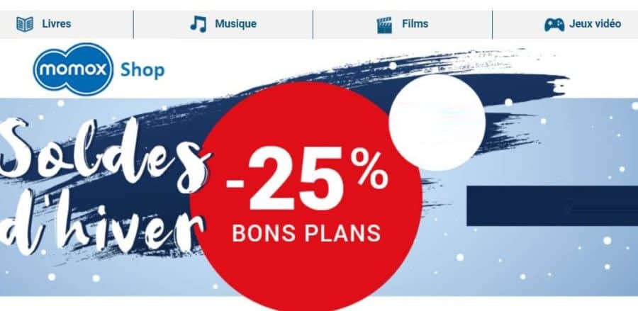 25% de remise sur les articles bons plans de Momox Shop (aujourd’hui seulement)