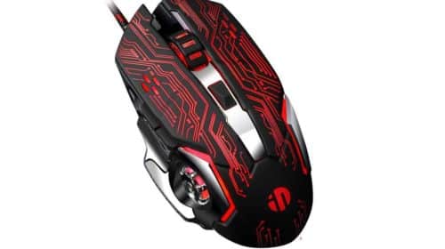 souris gamer optique 6 boutons silencieuse inphic