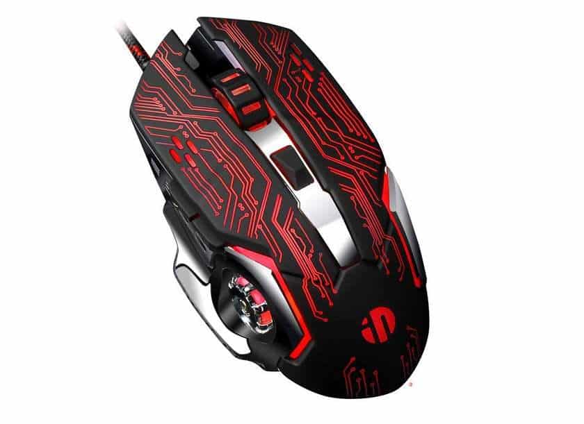 souris gamer optique 6 boutons silencieuse inphic