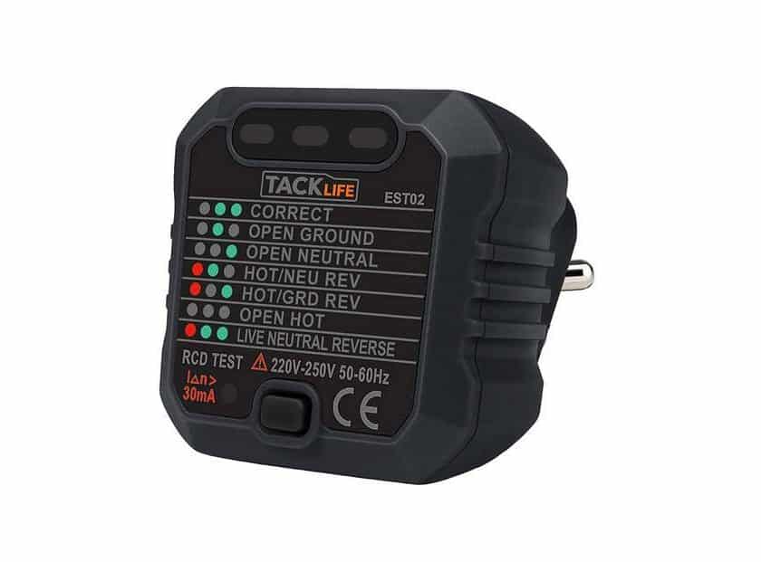 testeur de prise et câblage électrique Tacklife EST02