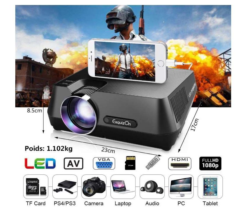 vidéoprojecteur portable Full HD ExquizOn