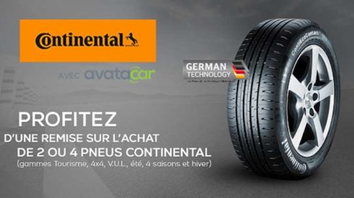 20€ à 120€ de remise immédiate sur les pneus Continental