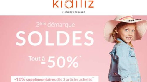 Bon plan soldes Kidiliz ! Tout à -50%