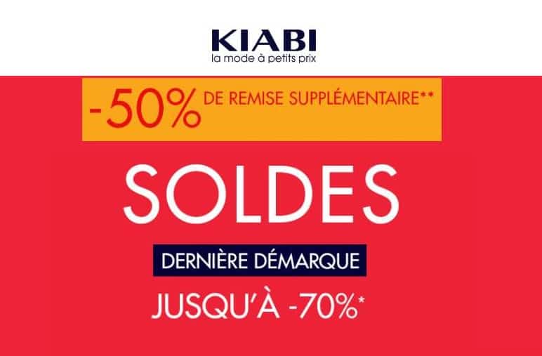 Dernière démarque Kiabi : 50% supplémentaire sur prix soldés
