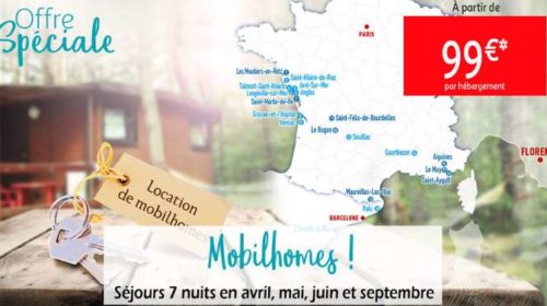 Flash Auchan Voyages : dès 99€ séjour 8 jours en mobil-homes