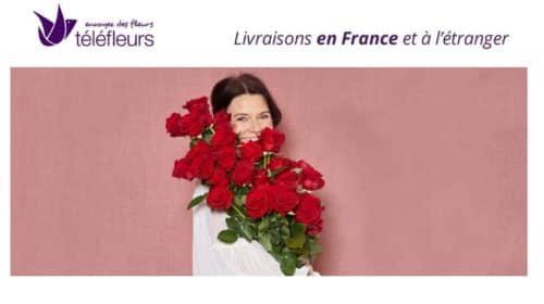 Livraison de fleurs pour la St Valentin moins chère remise sur Téléfleurs