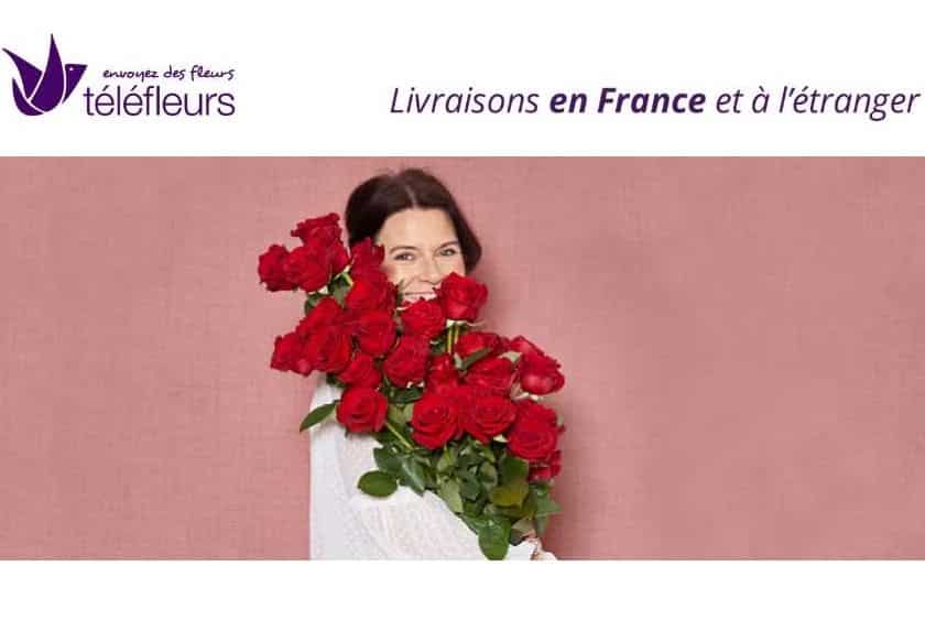 Livraison de fleurs pour la St Valentin moins chère remise sur Téléfleurs