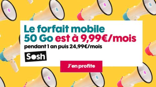 Vente Privée Forfait SOSH 50Go