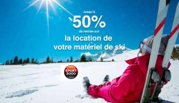 Vente privée SPORT2000 : jusqu’à -50% sur la location de matériel de ski