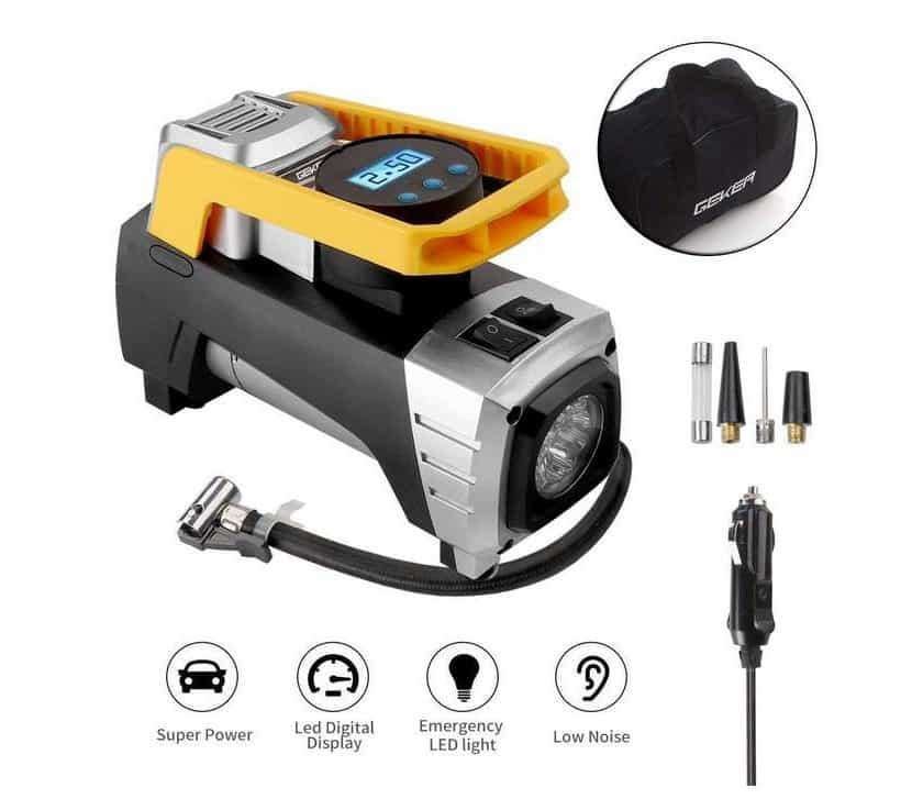 compresseur auto 12v avec ecran LED forte Puissance Geker