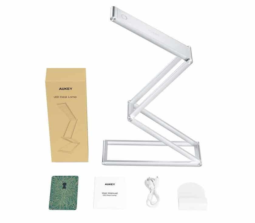 lampe de bureau aluminium pliable rechargeable Aukey LT-ST7