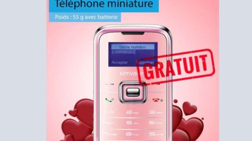 mini téléphone Pico Inox RX-180 rose débloqué sur Pearl