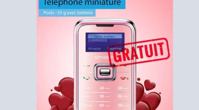 mini téléphone Pico Inox RX-180 rose débloqué sur Pearl