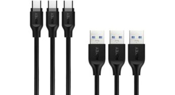 Pas cher : 6,99€ le lot de 3 câbles USB C vers USB A 3.0 Aukey