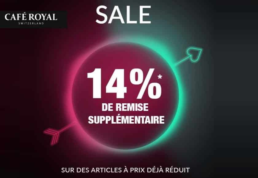 remise supplémentaire sur Café Royal