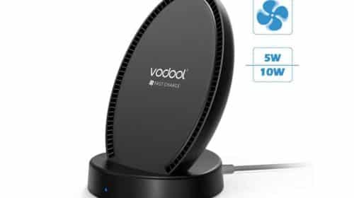 station de charge rapide QI induction 10W Vodool avec ventilateur