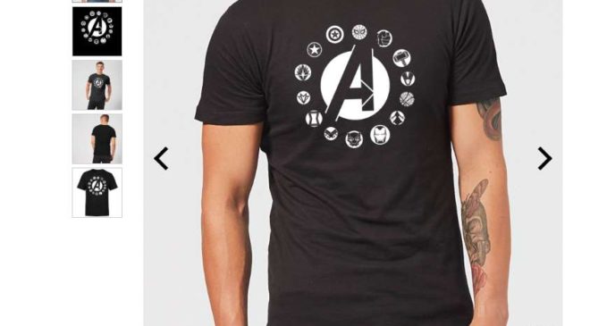 t-shirt officiel Avengers homme, femme ou enfant