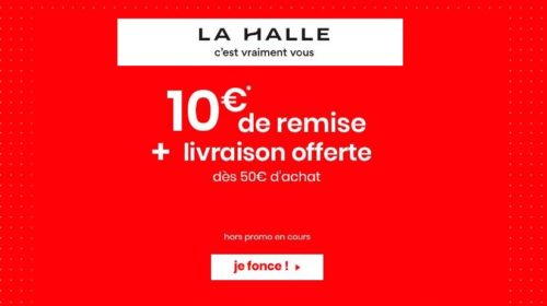 10€ de réduction sur le site de La Halle