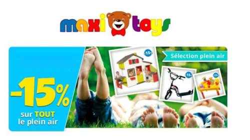 15% de remise sur les articles Plein air et jouets sportifs