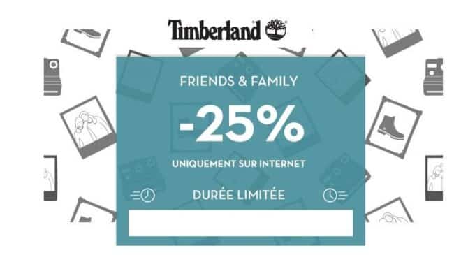 25% de réduction sur le site Timberland