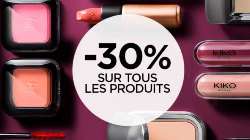 30% de remise sur tous le site Kiko Milano