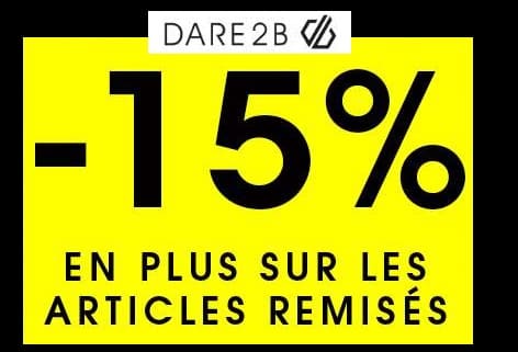 5% de remise sur les articles Dare 2B en promotions