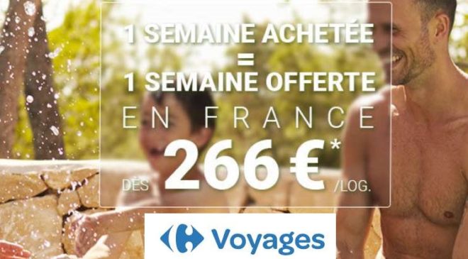 Carrefour voyages 1 semaine résidence ou camping achetée = 1 semaine offerte