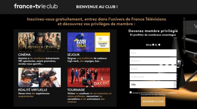 Inscrivez-vous gratuitement au club France Télévision