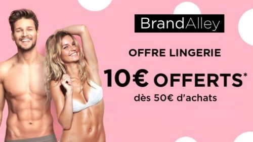 Offre Brandalley 10€ de remise sur la lingerie