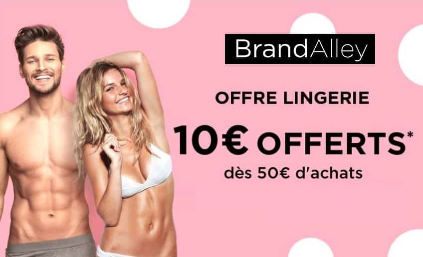 Offre Brandalley : 10€ de remise sur la lingerie dès 50€ d’achats (+ de 1000 articles pour femme et homme)