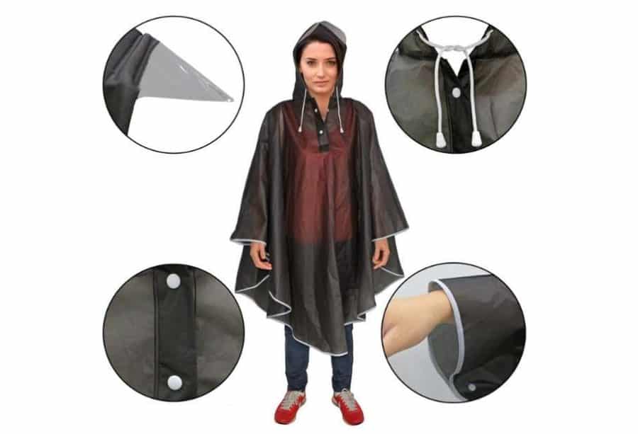 Poncho anti-pluie à capuche mixte Trehai à seulement 7,69 € (taille unique)