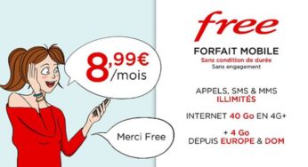 Vente Privée forfait Free Mobile sur Veepee : 8,99€ les 40Go avec Appels/SMS en illimité à VIE
