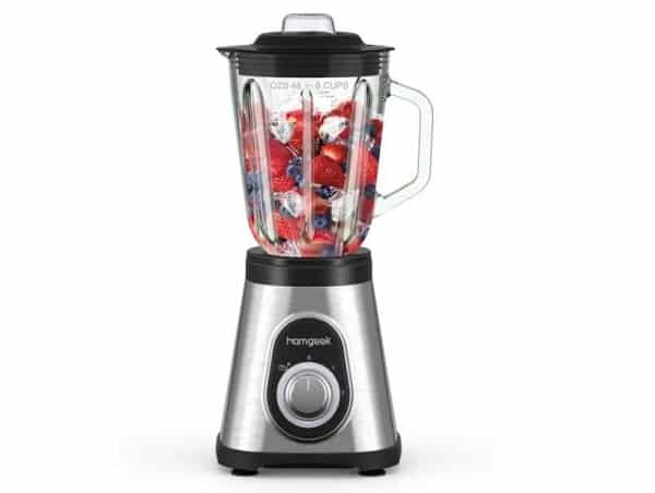 blender multifonctions acier avec bol 1,5 l homgeek 700w