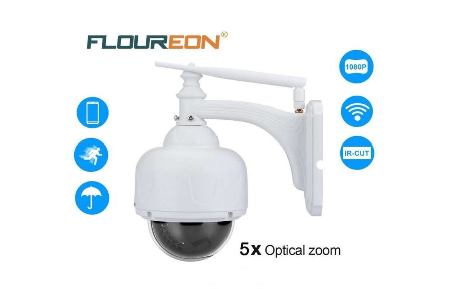 Moins de 55€ caméra de surveillance rotative sans fils Floureon (Zoom x5, vision nocturne…)