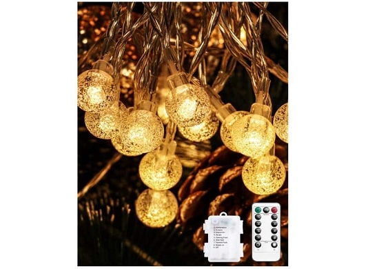 guirlande boules pour intérieur 100 ampoules led – 10 mètres