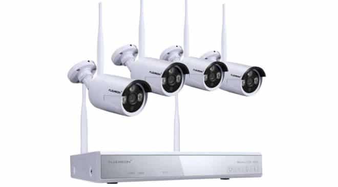 kit de surveillance Floureon sans fils avec 4 cameras extérieur-intérieur