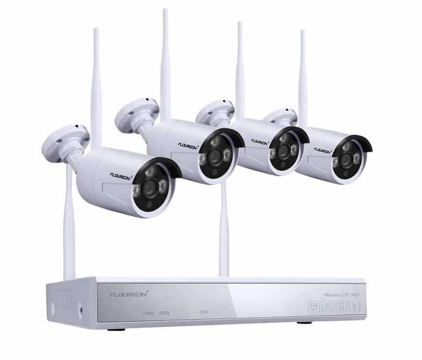 kit de surveillance Floureon sans fils avec 4 cameras extérieur-intérieur